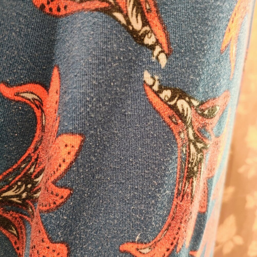 LuLaRoe Floral Randy Baseball Tee, Size Small, Used - Picture 3 of 5